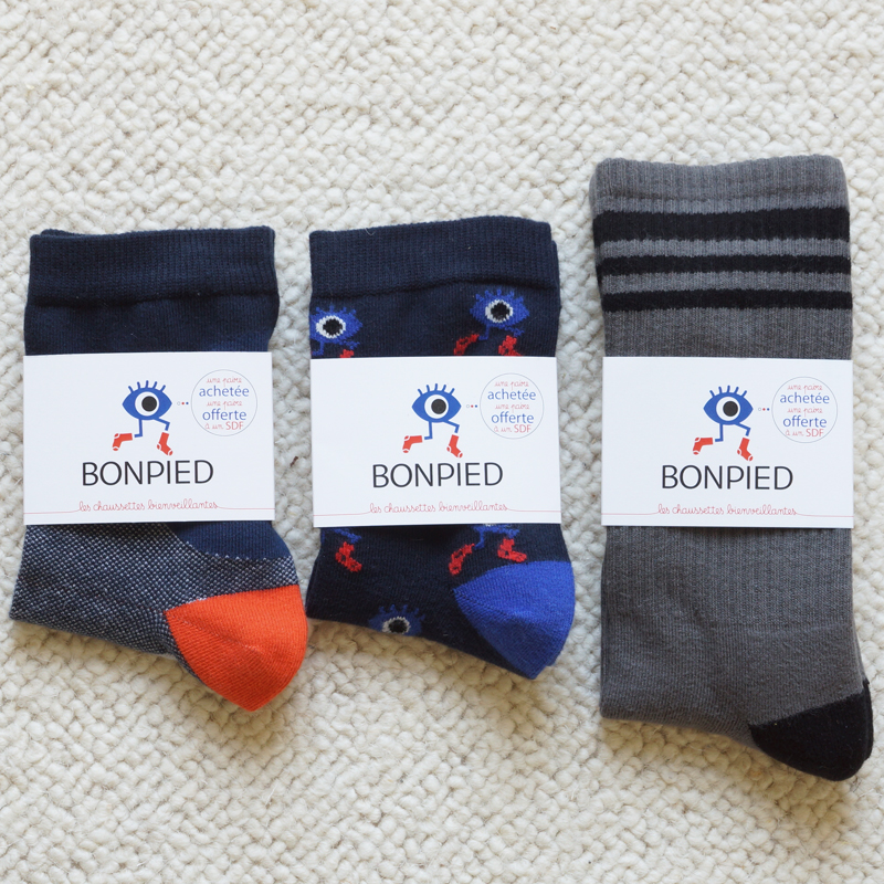 Bonpied, les chaussettes solidaires made in France 